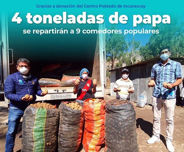 Más de cuatro toneladas de papas en beneficio de comedores populares
