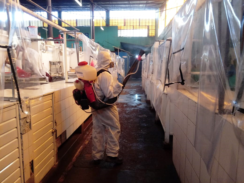 Se intensifican labores de desinfección en mercados locales