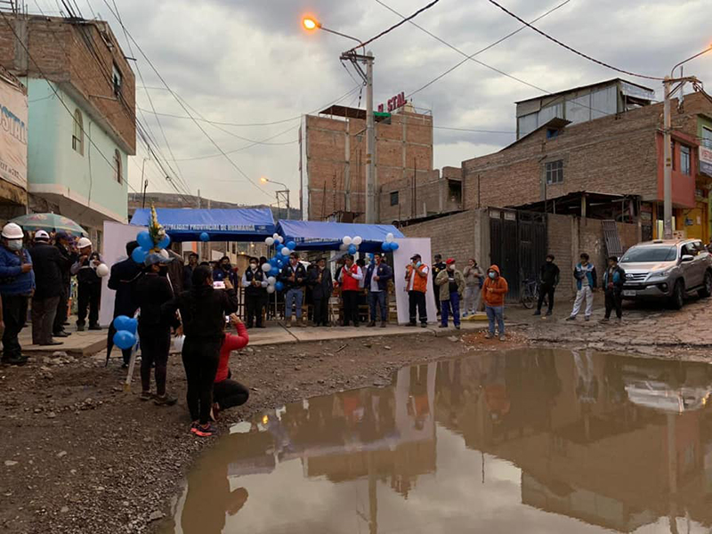 Inicia obra de mejoramiento de la Av. Mariscal Cáceres y Jr. Faucett