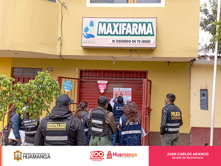 MUNICIPALIDAD DE HUAMANGA REALIZA OPERATIVO INOPINADO A FARMACIAS Y BOTICAS